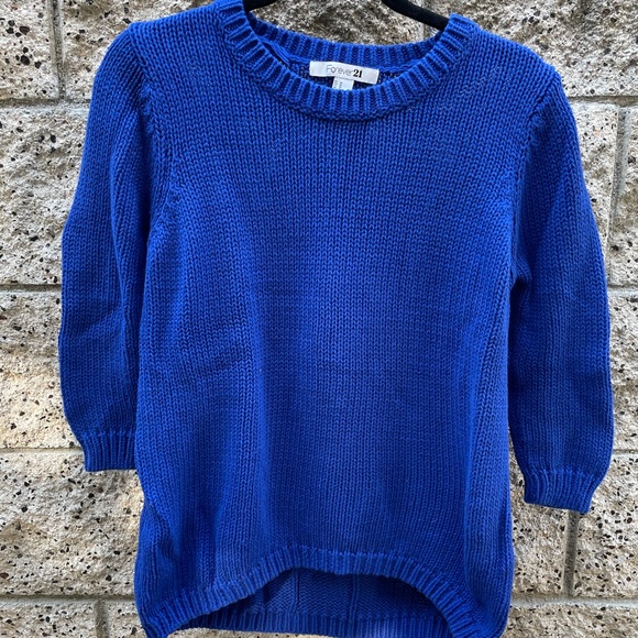 Forever 21 Blue Sweater - Picture 1 of 4